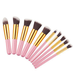10pcs Rainbow Makeup Brushes Set