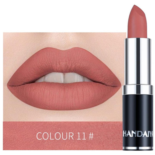 1PC Nude Waterproof Lipstick Matte Pumpkin