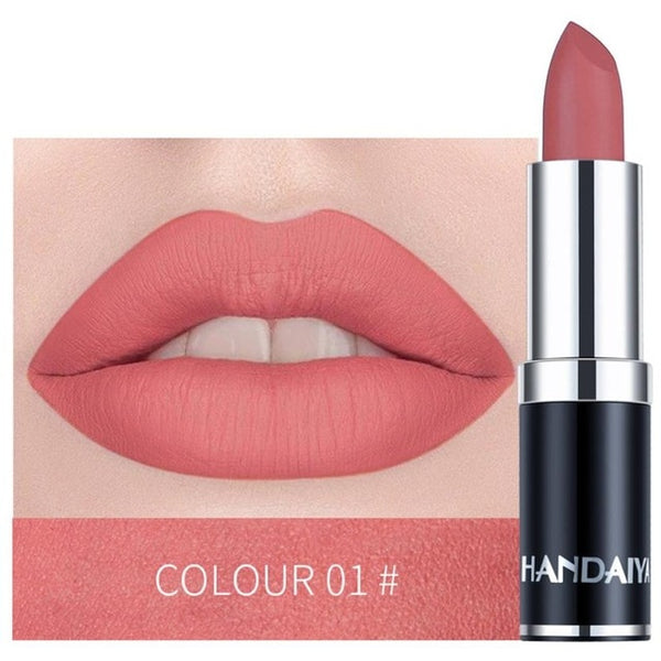 1PC Nude Waterproof Lipstick Matte Pumpkin