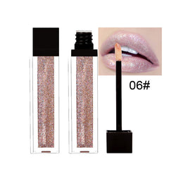 Gold Glitter Lips Makeup Lip Gloss