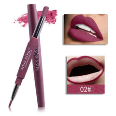 MISS ROSE 14 Color Double-end Lipsticks Lasting Lipliner