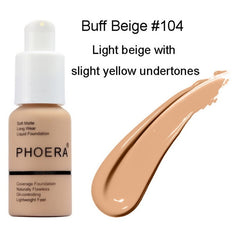 PHOERA Soft Matte Light Cream Long Lasting Liquid Face Foundation