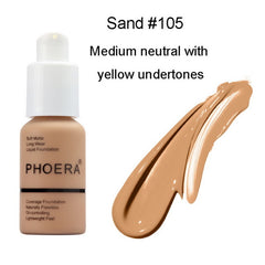 PHOERA Soft Matte Light Cream Long Lasting Liquid Face Foundation