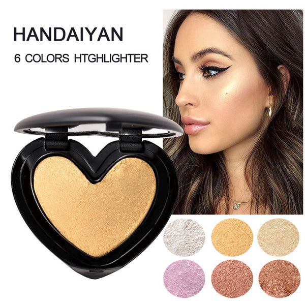 HANDAIYAN Heart High Lighter Gold Highlighter Palette Cosmetic