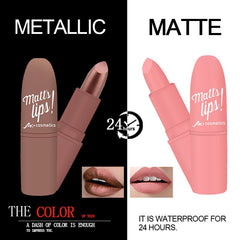 MK Waterproof Long Lasting Metallic Matte Lipstick