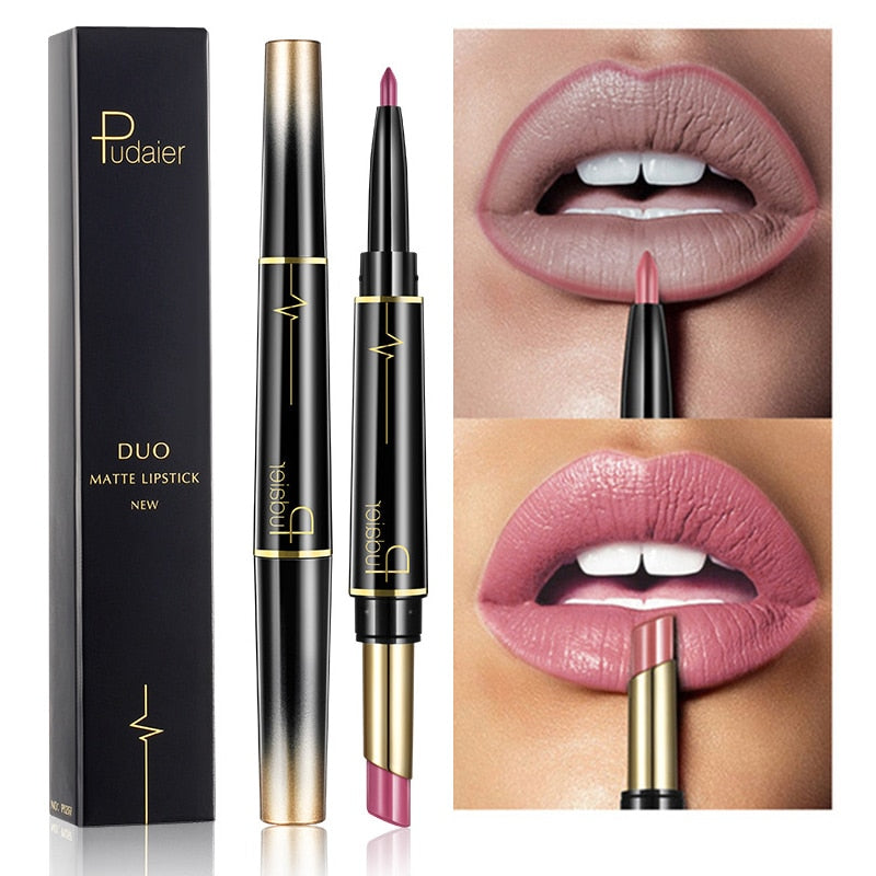 Pudaier Brand Double Ended Matte Lip Liner Lipstick