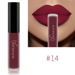 NICEFACE Lip Gloss 34 Colors Nude Matte Liquid Lipstick