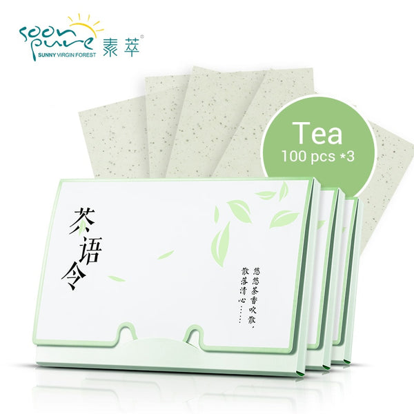 SOONPURE Green Tea Facial Absorbent Paper Farewell Oil Face Cleanser